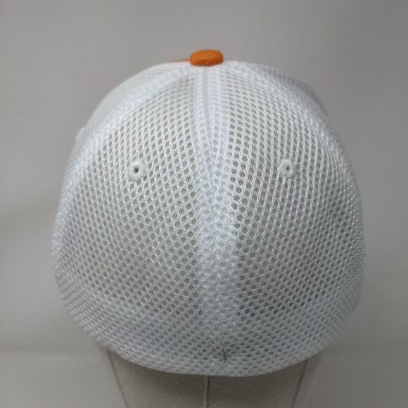 Autolite Fitted Mesh Back Hat Orange White Embroidered NASCAR Performance Logo - Picture 6 of 7